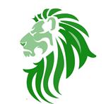 Stylized Lion Head in green